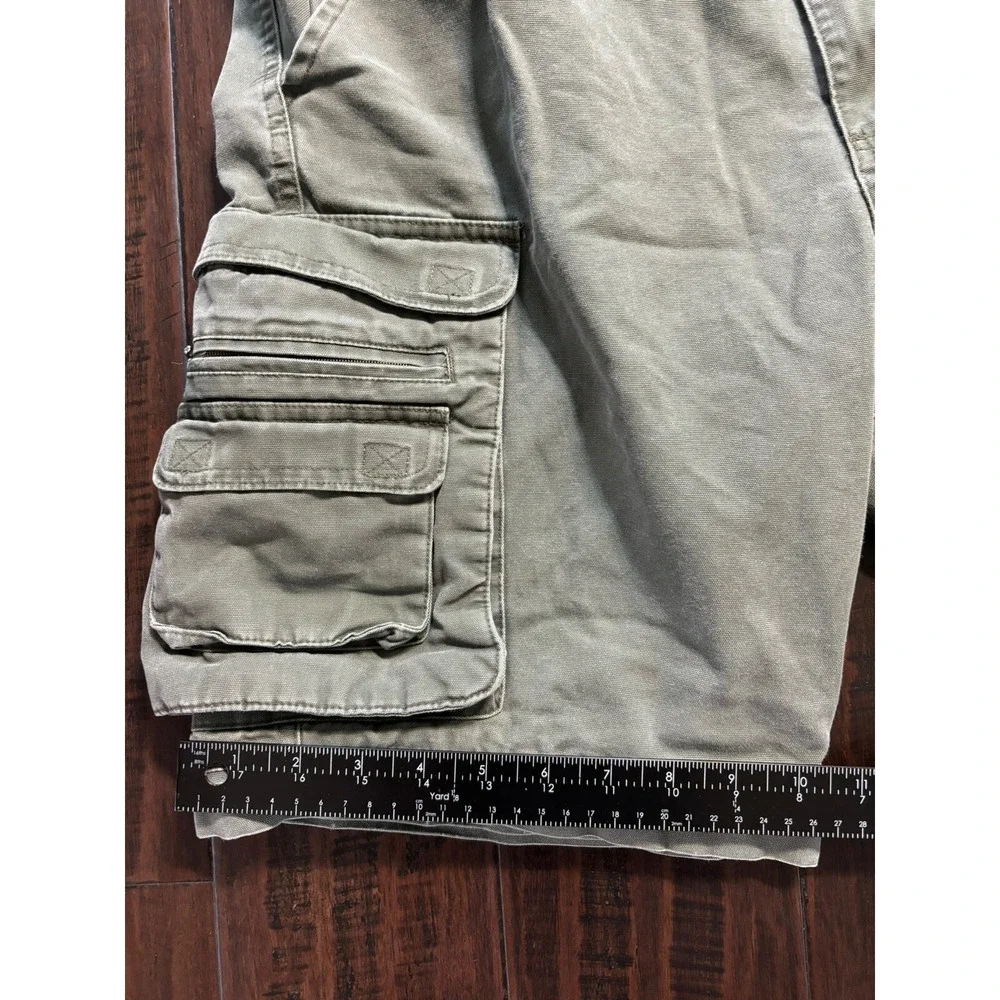 Boy Scouts Cargo Shorts Mens 34 Green Outdoor Hiking Canvas Outdoors **
